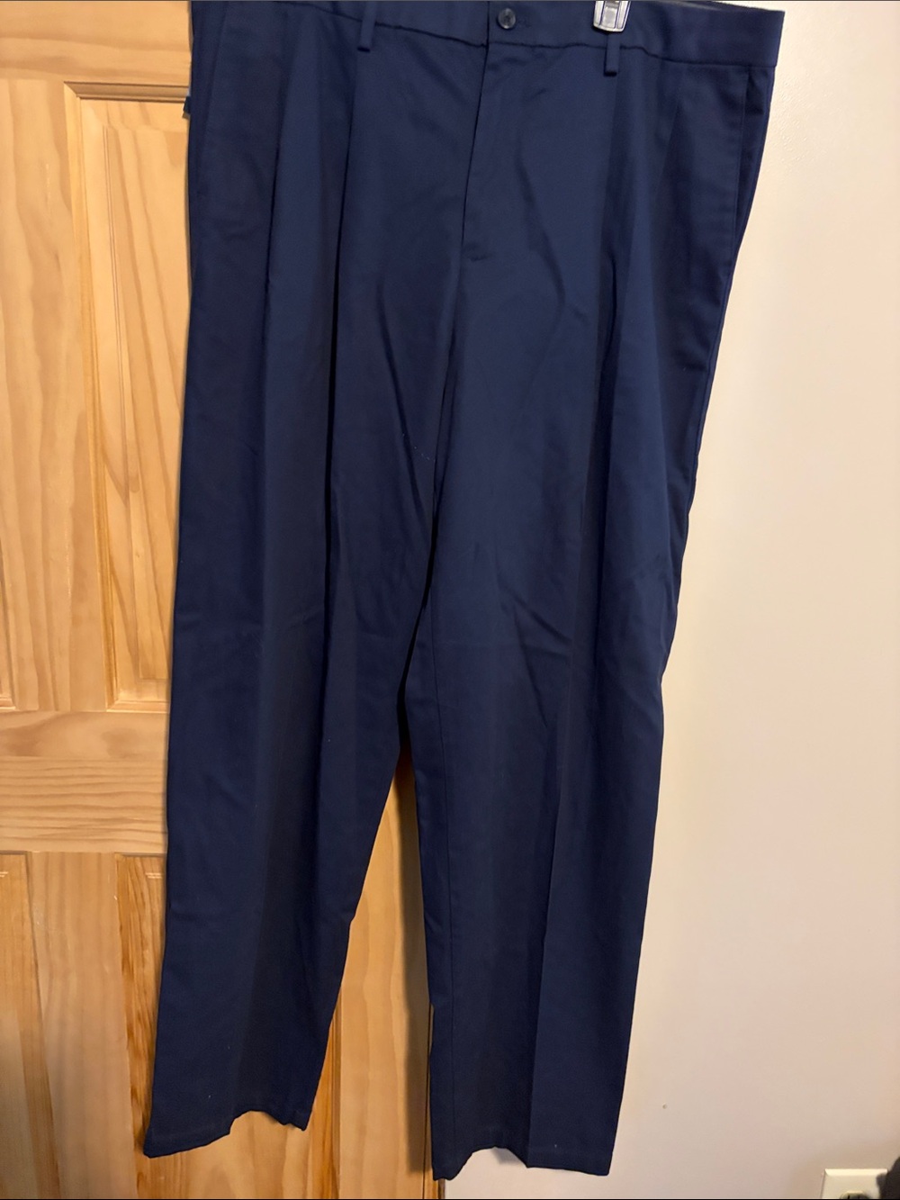 Dockers Men's Navy Flat-Front Dress Pants 38x34